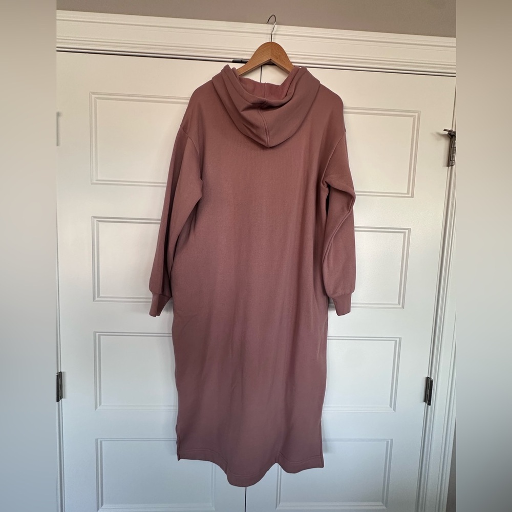 Madewell Maxi Dress MWL Betterterry Hoodie Sweatshirt Normcore Faded Mauve LG - Picture 7 of 15